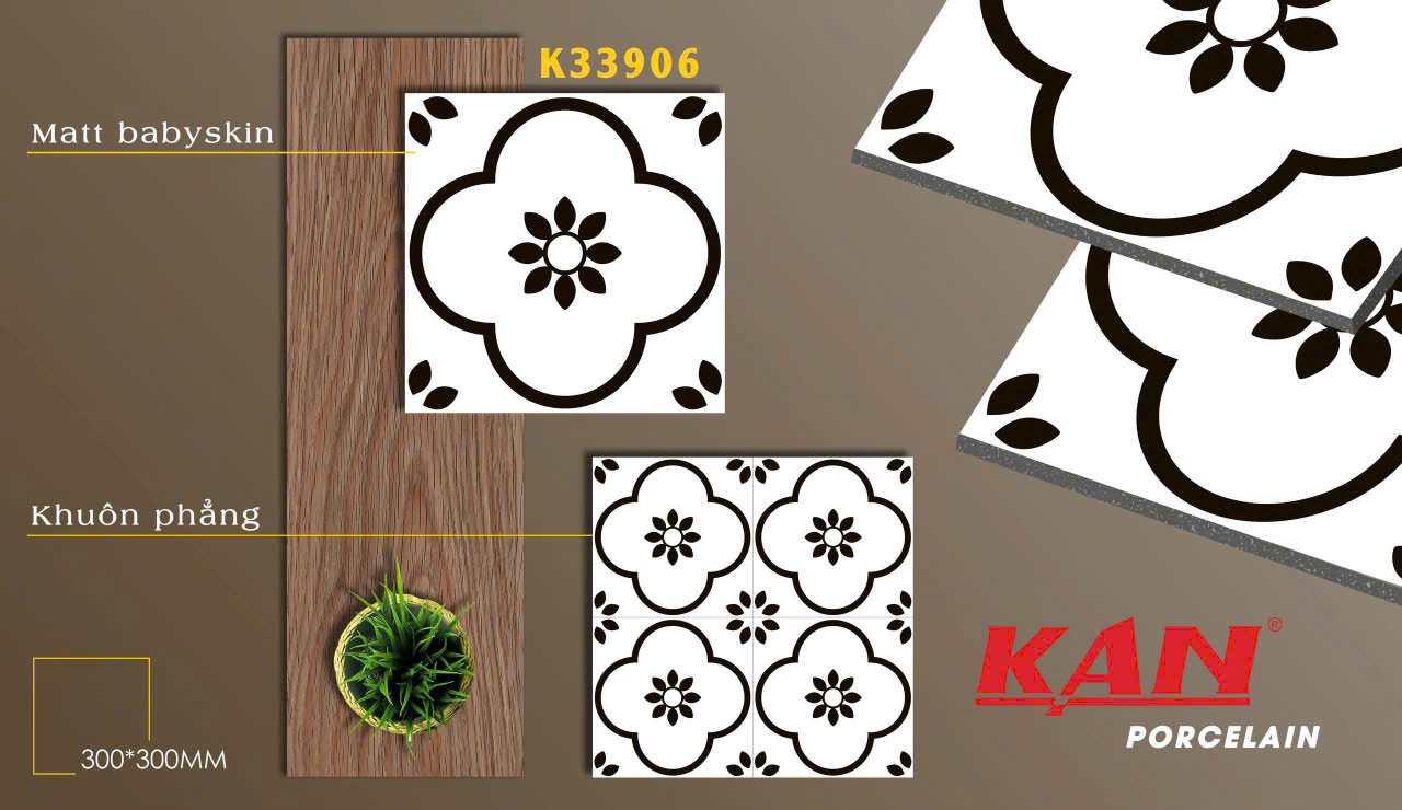Gạch lát 300x300 Porcelain TK- K33906