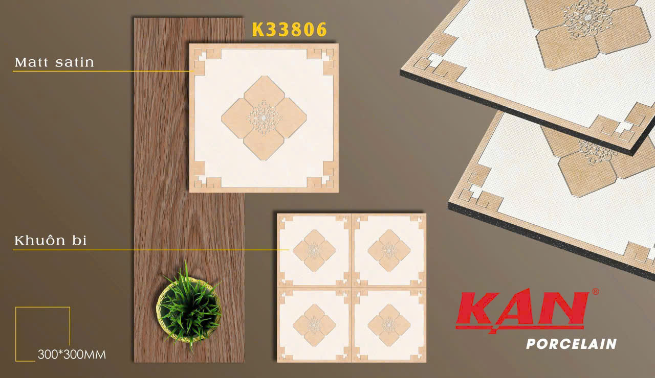 Gạch lát 300x300 Porcelain TK- K33806