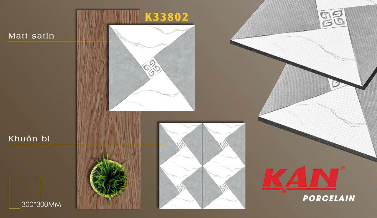 Gạch lát 300x300 Porcelain TK- K33802