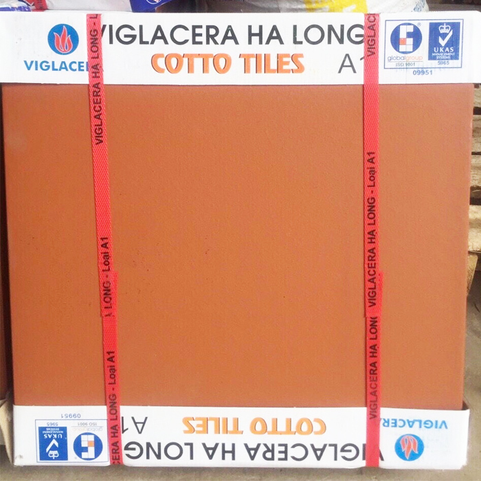 Gạch đỏ lát sân cotto Viglacera 40x40 Hạ Long