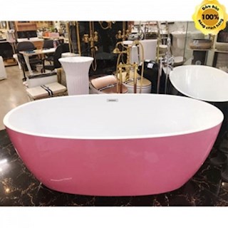 Bồn tắm nằm oval hồng