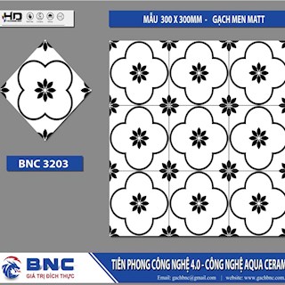 Gạch bông lát nền hoa văn 30x30 BNC 3203