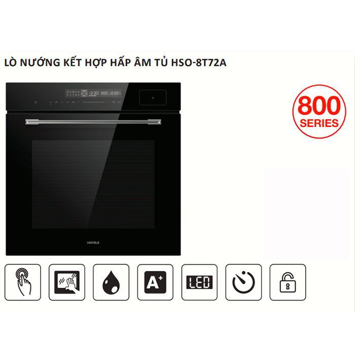Lò nướng kết hợp hấp âm tủ Hafele HSO-8T72A 538.61.461, 72 lít