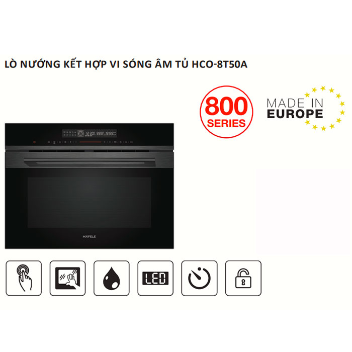 Lò nướng kết hợp vi sóng âm tủ Hafele HCO-8T50A 538.01.431, 50 lít