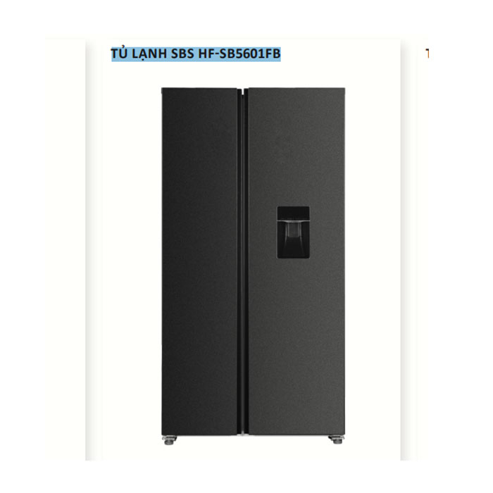 Tủ lạnh side by side, Inverter, màn hình cảm ứng SBS HF-SB5601FB
