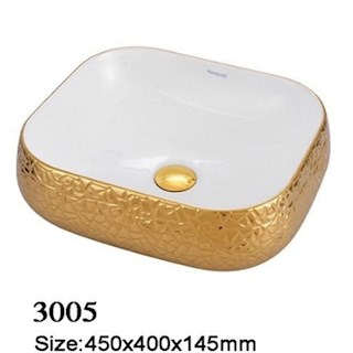 Lavabo mạ vàng Napolon 3005