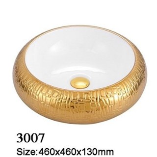 Lavabo mạ vàng Napolon 3007