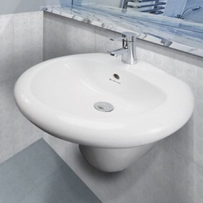 Lavabo Thiên Thanh chân treo  LT63L1T+PT6300T