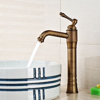 Vòi Lavabo nóng lạnh giả cổ đồng thau Kanly GCA13